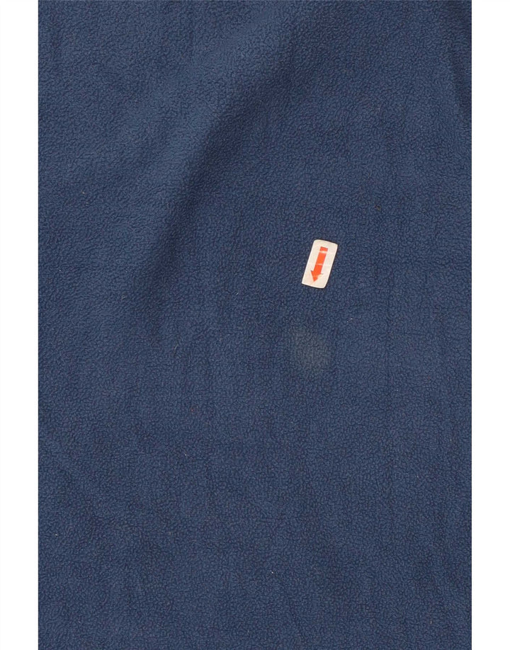 Top in pile da uomo Marks & Spencer a maniche lunghe in poliestere blu medio