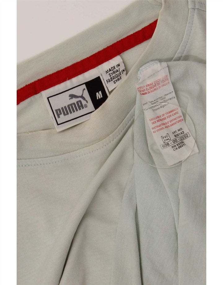T-shirt regolare da uomo a maniche corte Puma in cotone blu medio