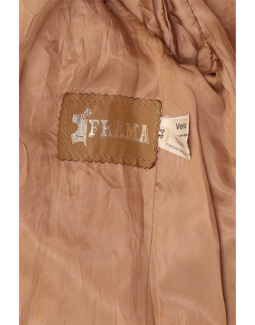 Giacca blazer vintage da donna a 2 bottoni IT 44 Classica in pelle beige media