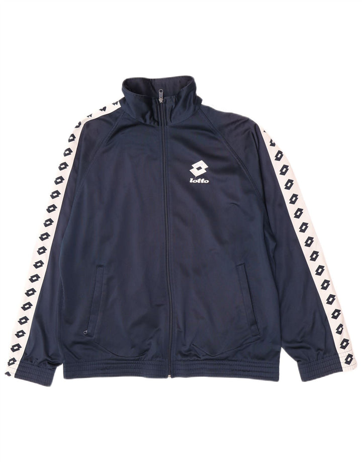 Giacca da ginnastica grafica da uomo Lotto XL Colorblock blu navy