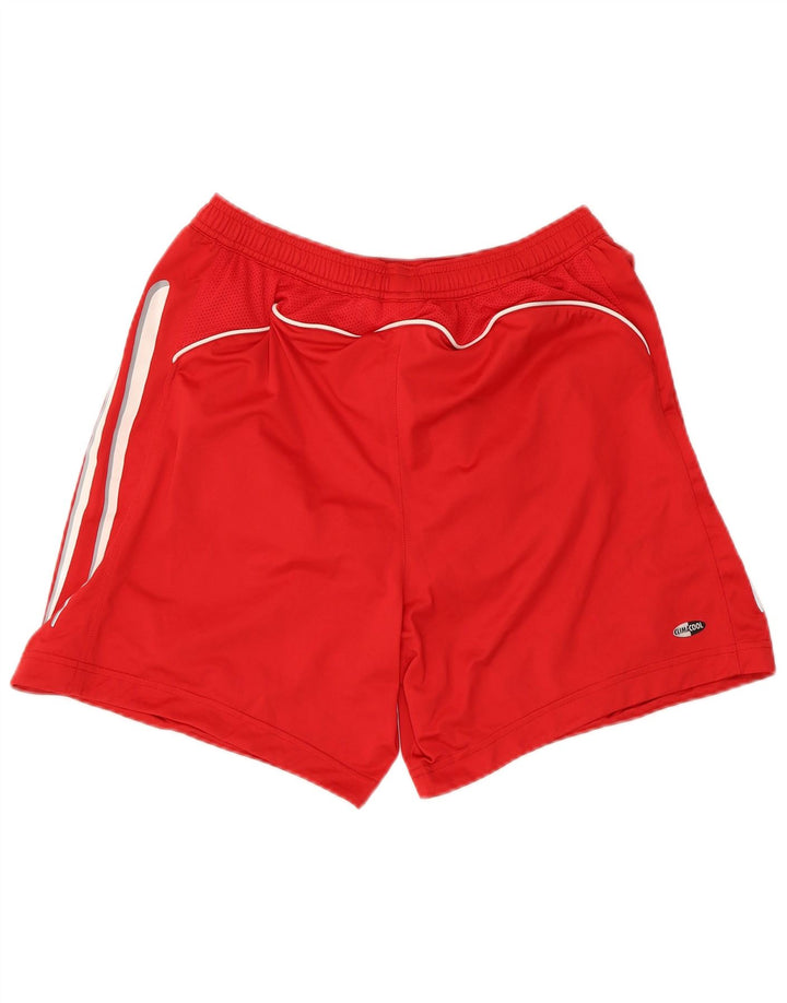 Pantaloncini sportivi Adidas da uomo in poliestere rosso medio