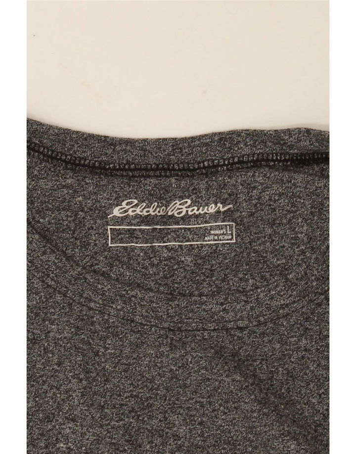 EDDIE BAUER Womens Top Long Sleeve UK 16 Large Grey Flecked Vintage Eddie Bauer and Second-Hand Eddie Bauer from Messina Hembry 