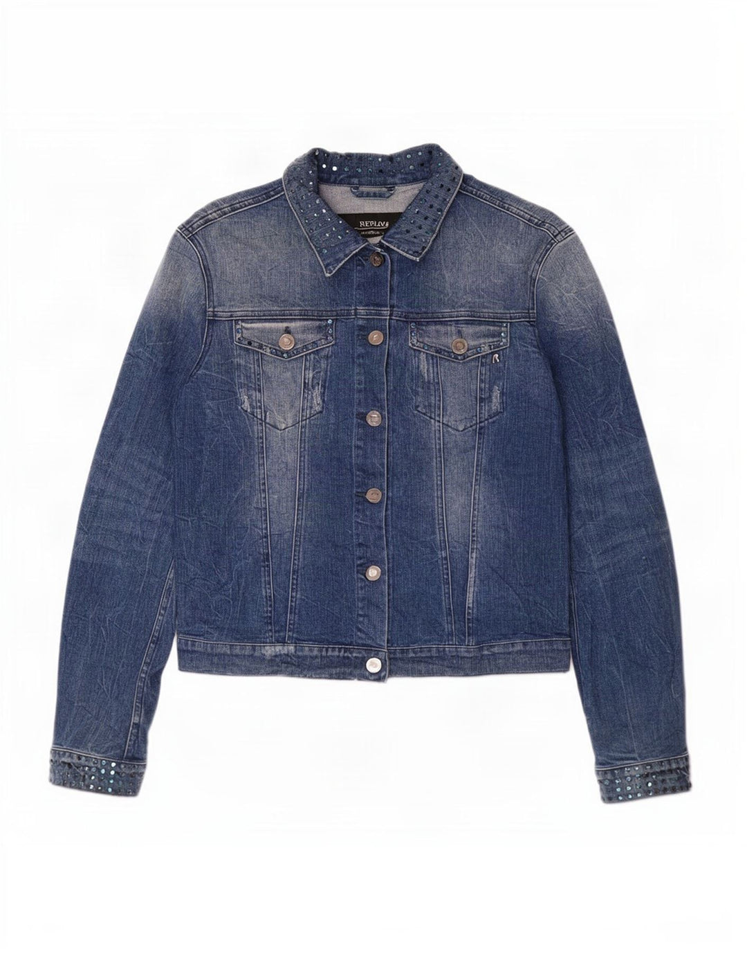 Giacca in denim da donna Replay UK 18 XL cotone blu