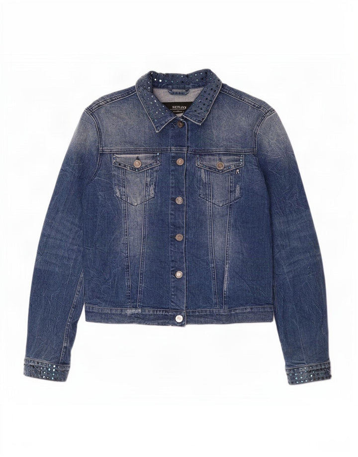 Giacca in denim da donna Replay UK 18 XL cotone blu