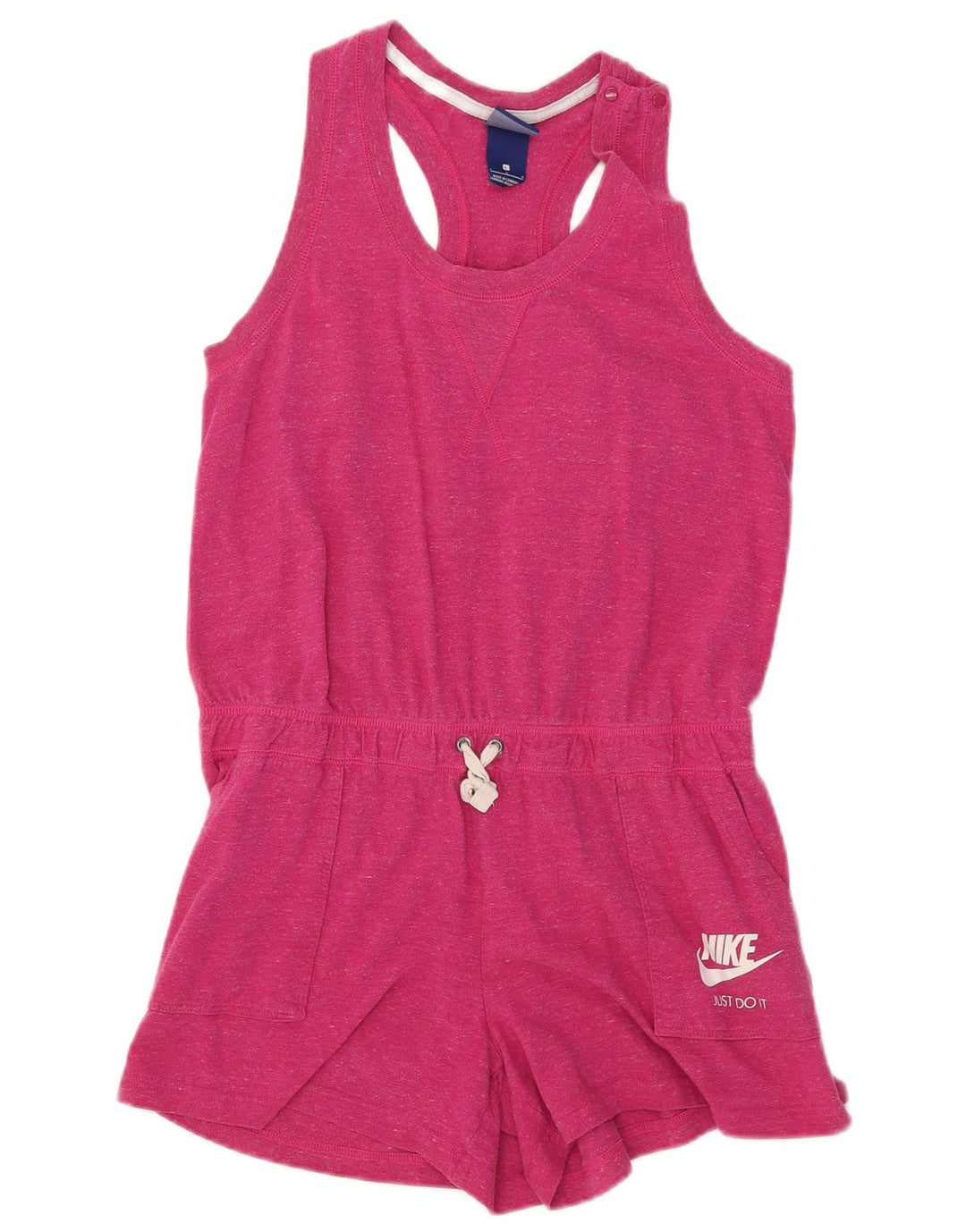 Tutina corta senza maniche Nike da donna UK 16 grande cotone rosa