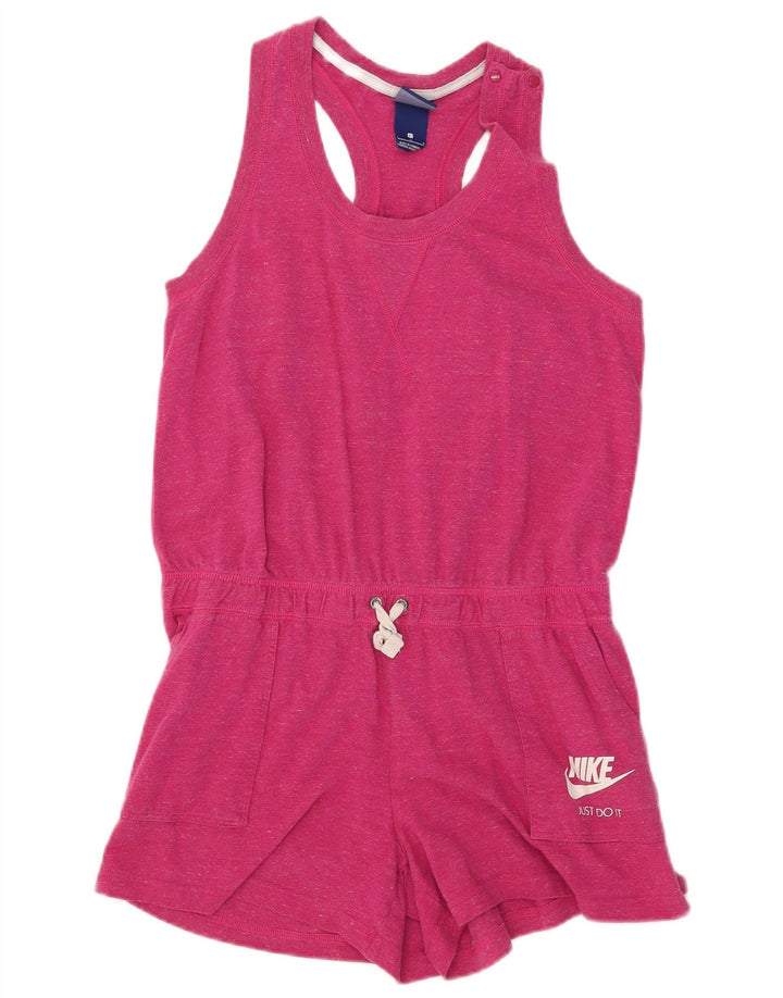 Tutina corta senza maniche Nike da donna UK 16 grande cotone rosa