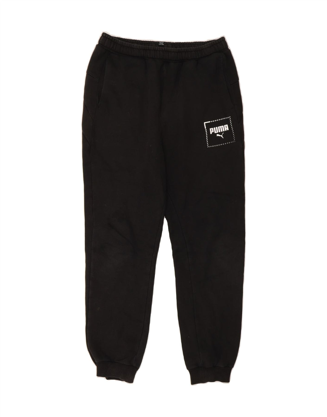 PUMA Boys Tracksuit Trousers Joggers 13-14 Years  Black Polyester Vintage Puma and Second-Hand Puma from Messina Hembry 