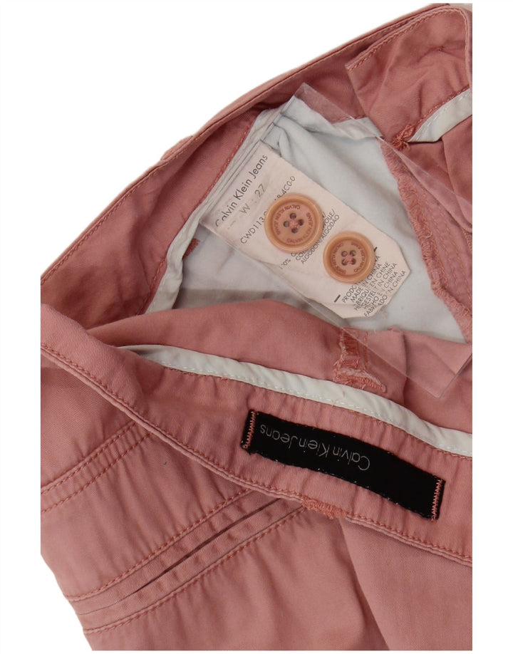 CALVIN KLEIN JEANS Pantaloncini chino da donna W27 piccoli in cotone rosa