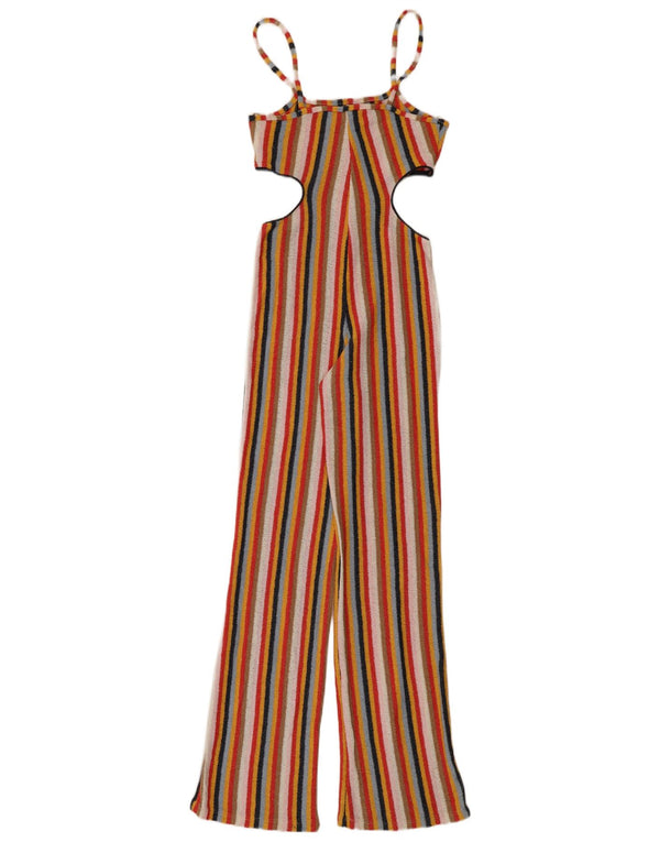 Tuta senza maniche ritagliata da donna Zara UK 12 media a righe multicolore