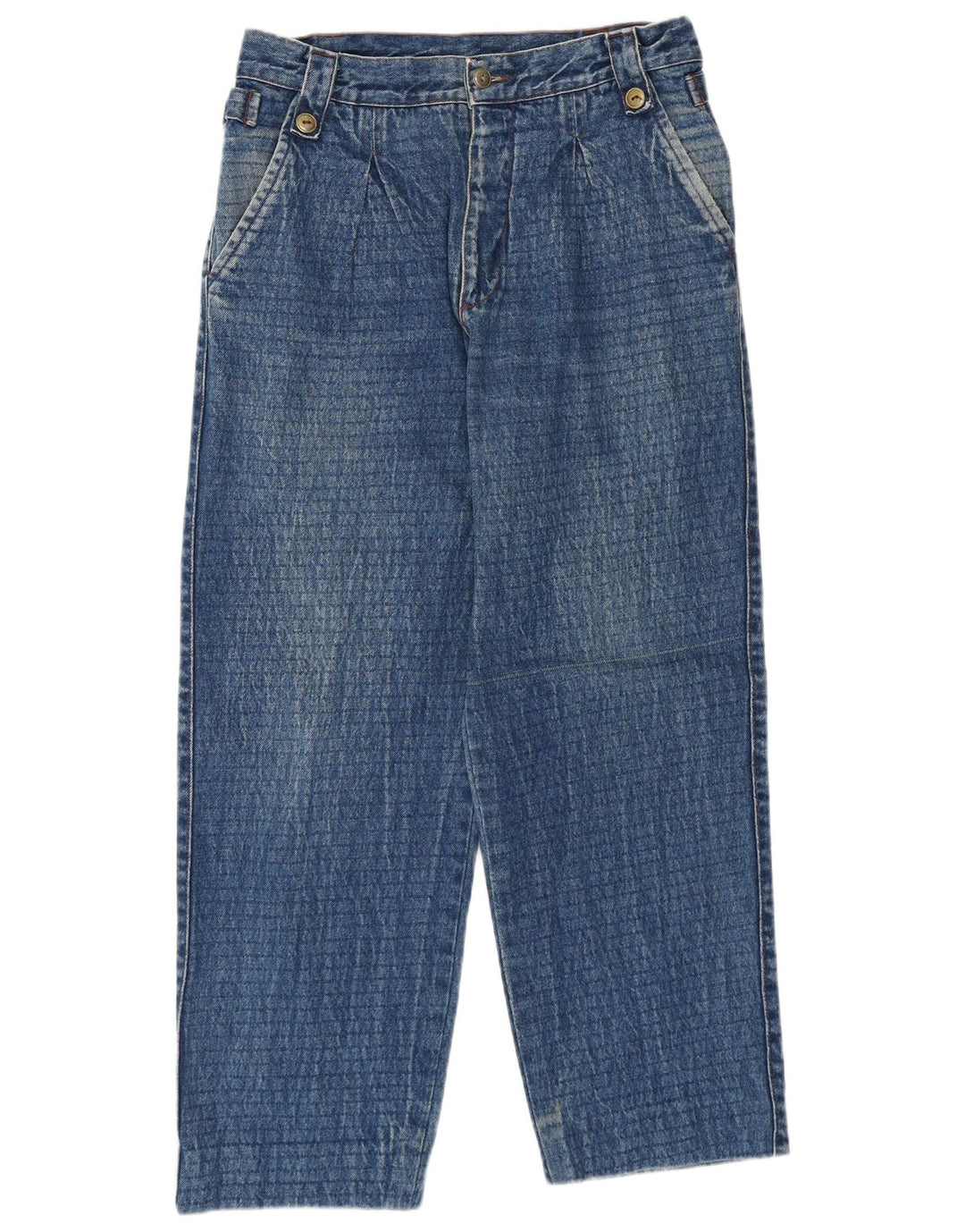 Jeans larghi da donna a vita alta Carrera W32 L27 cotone blu