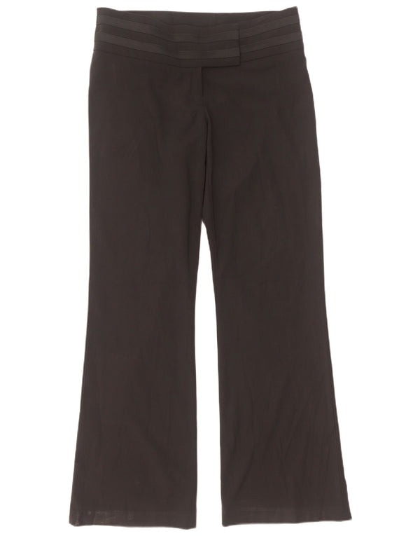 Pantaloni da abito bootcut a vita bassa da donna Oasis UK 10 piccoli W32 L31 neri