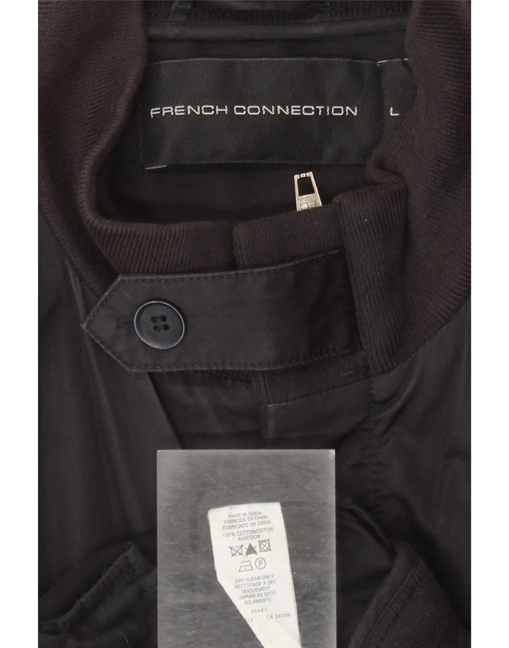 Giubbotto bomber da uomo French Connection UK 40 grande cotone blu navy