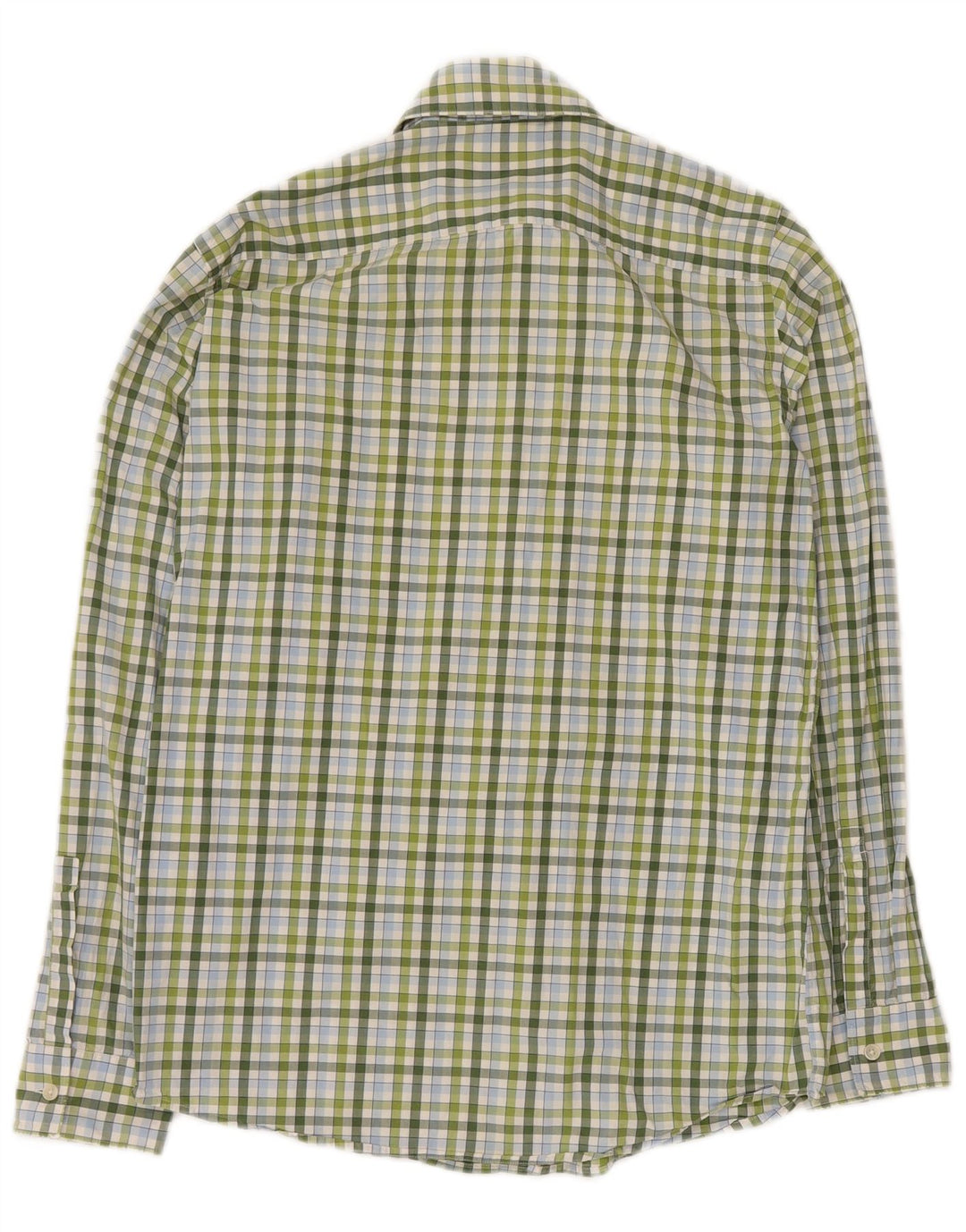 Camicia da uomo HUGO BOSS Small Green Check in cotone