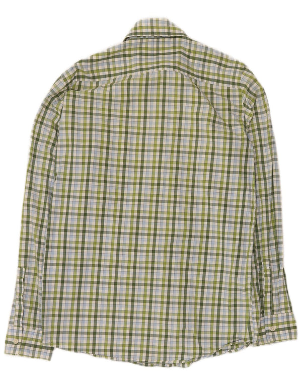 Camicia da uomo HUGO BOSS Small Green Check in cotone