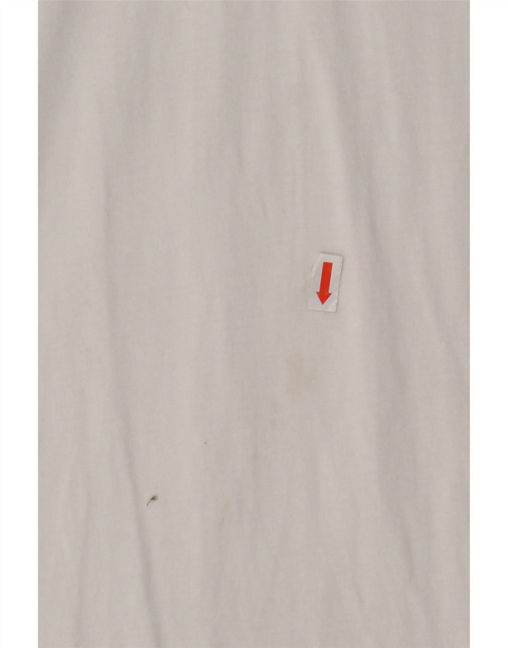 ARMANI EXCHANGE Mens Graphic Polo Shirt Large White Cotton Vintage Armani Exchange and Second-Hand Armani Exchange from Messina Hembry 