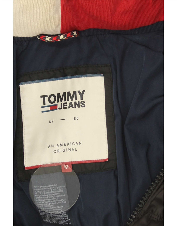 Giacca imbottita con cappuccio da uomo Tommy Hilfiger UK 38 poliestere nero medio