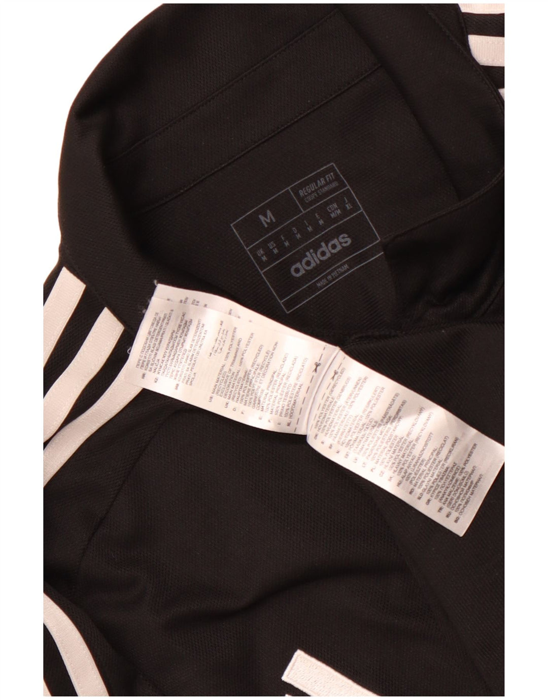 Polo ADIDAS da uomo Aeroready Regular Fit in poliestere nero medio