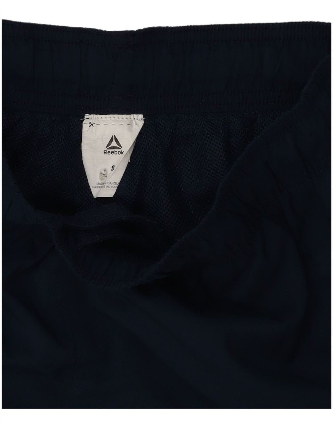 Pantaloncini sportivi Reebok da uomo piccoli in poliestere blu navy