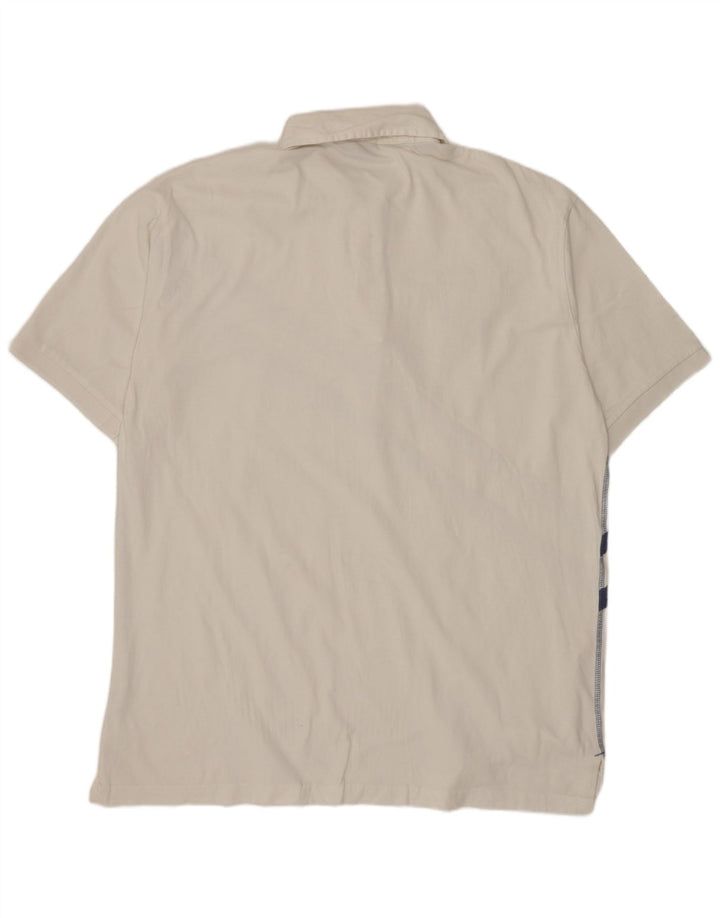 Polo da uomo LOTTO XL in cotone a righe bianche