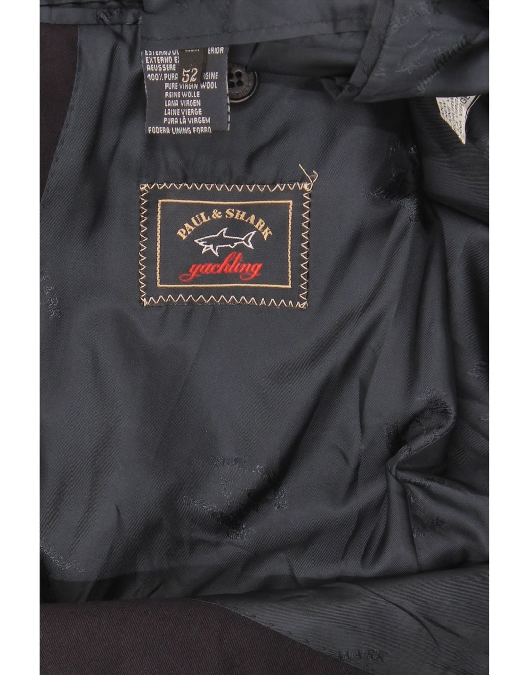Giacca blazer a 2 bottoni da uomo Paul & Shark IT 52 XL Lana vergine blu navy