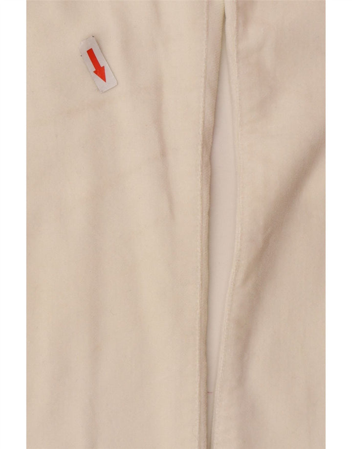 Pantaloni casual dritti da donna Armani W31 L32 in cotone bianco sporco