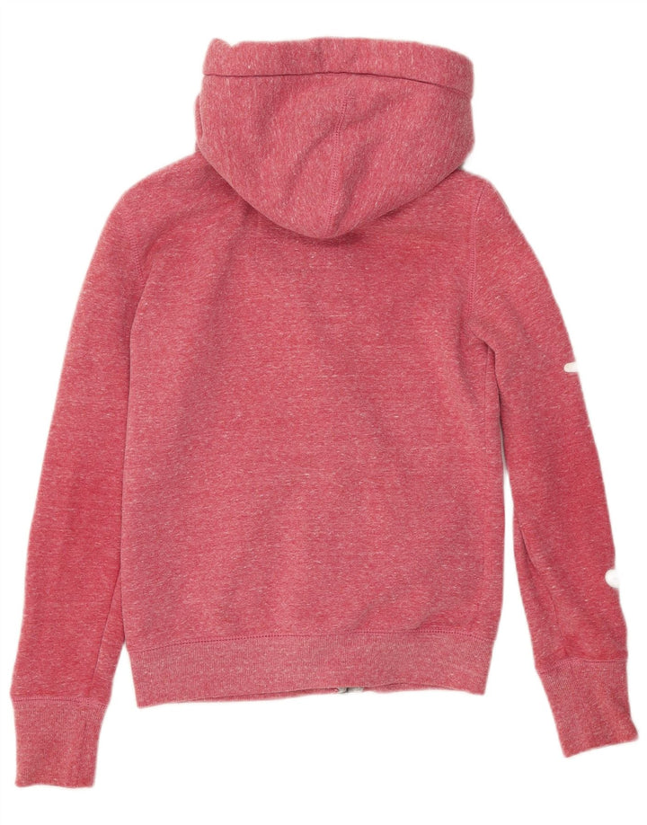 Felpa con cappuccio e zip grafica da donna Superdry UK 10 Small Pink Poliestere