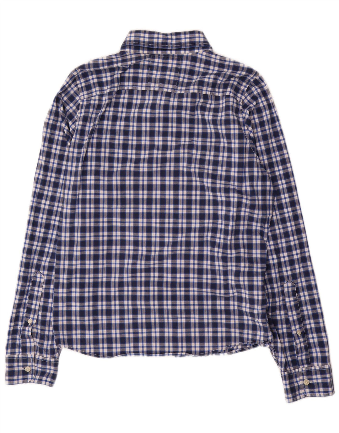 Camicia Hollister da uomo in cotone a quadri blu navy medio