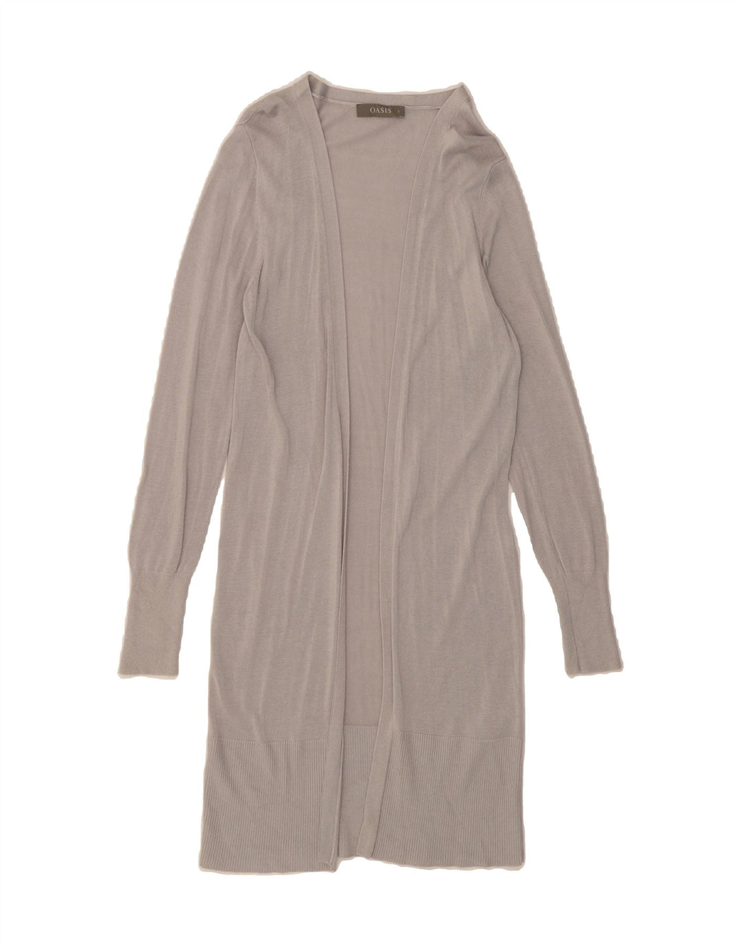 OASIS Womens Longline Open Cardigan Sweater UK 10 Small Grey Viscose Vintage Oasis and Second-Hand Oasis from Messina Hembry 