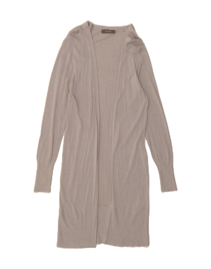 OASIS Womens Longline Open Cardigan Sweater UK 10 Small Grey Viscose Vintage Oasis and Second-Hand Oasis from Messina Hembry 