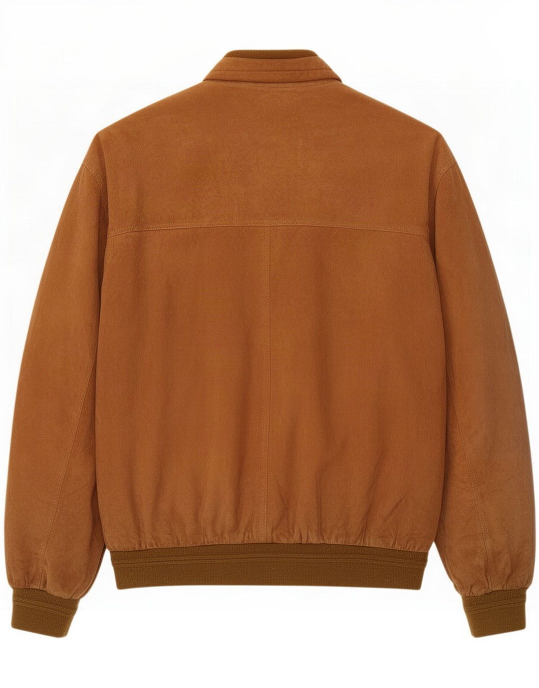 Giubbotto bomber vintage in pelle scamosciata da uomo IT 58 4XL in pelle marrone