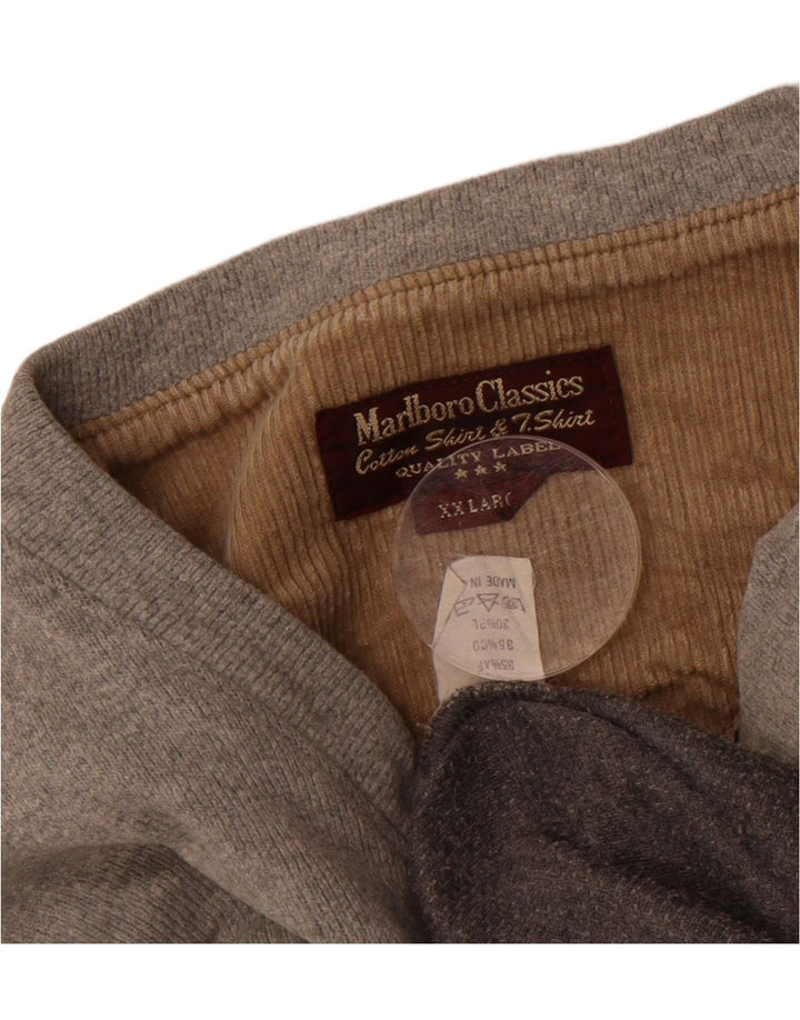 MARLBORO CLASSICS Mens Sweatshirt Jumper 2XL Grey Cotton Vintage Marlboro Classics and Second-Hand Marlboro Classics from Messina Hembry 