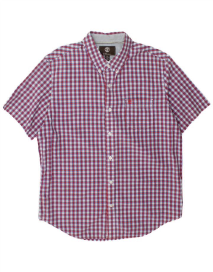 Camicia da uomo Timberland Earthkeepers a maniche corte vestibilità regolare grande quadri rossi