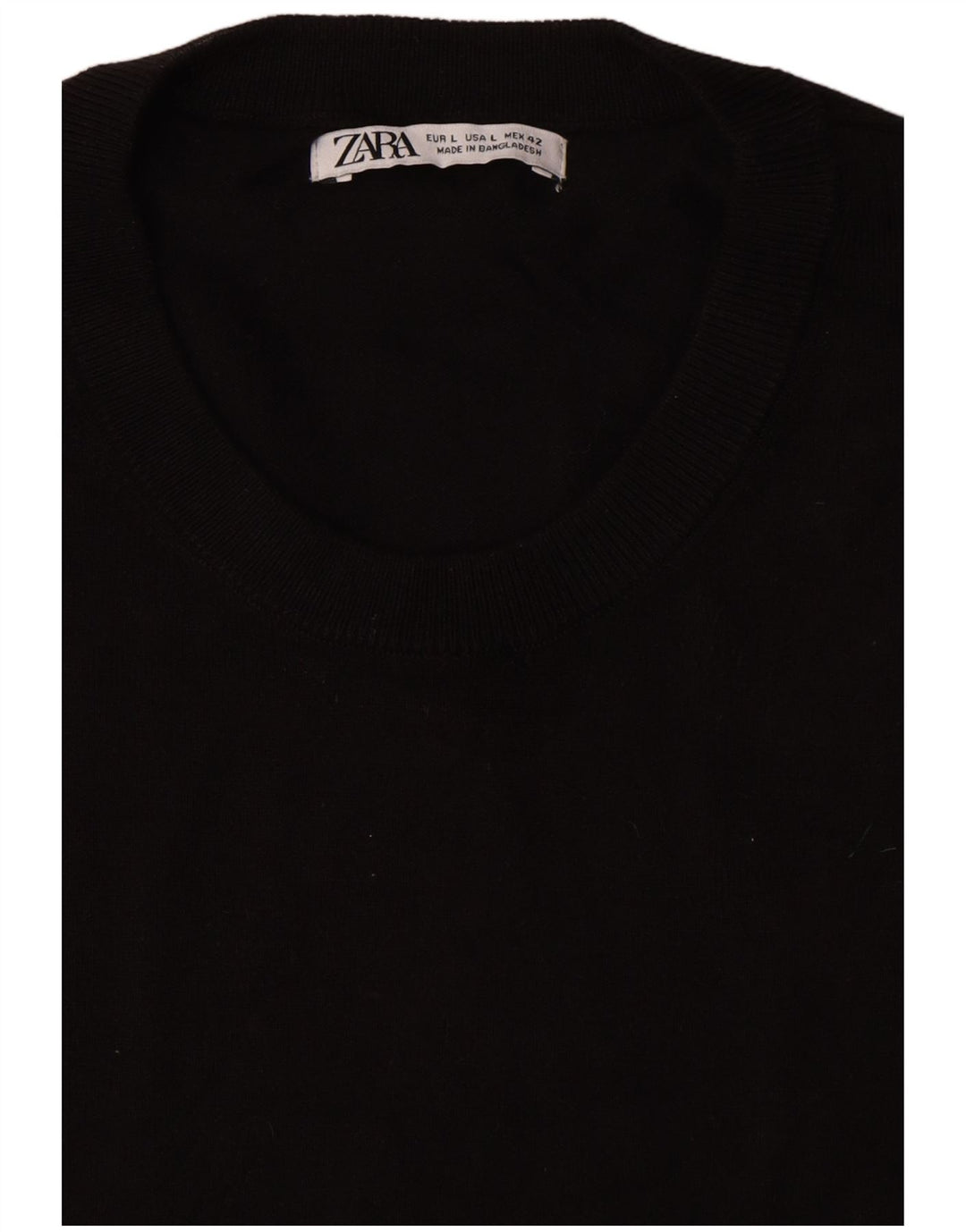T-shirt Zara da uomo grande nera