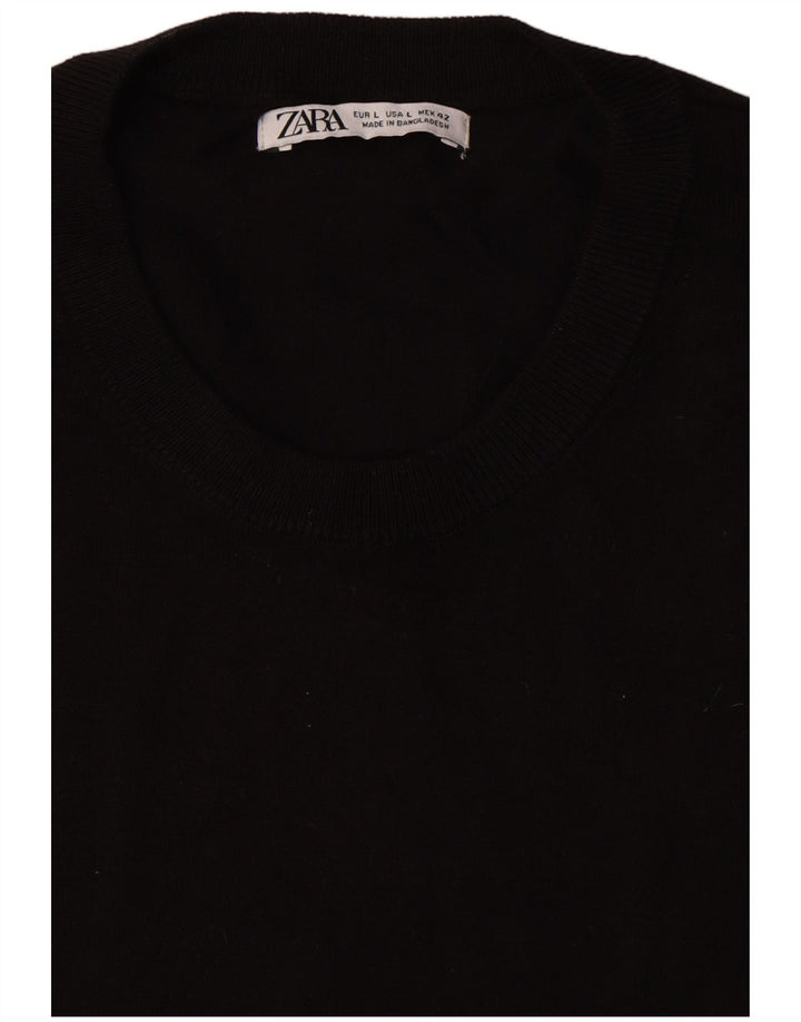 T-shirt Zara da uomo grande nera