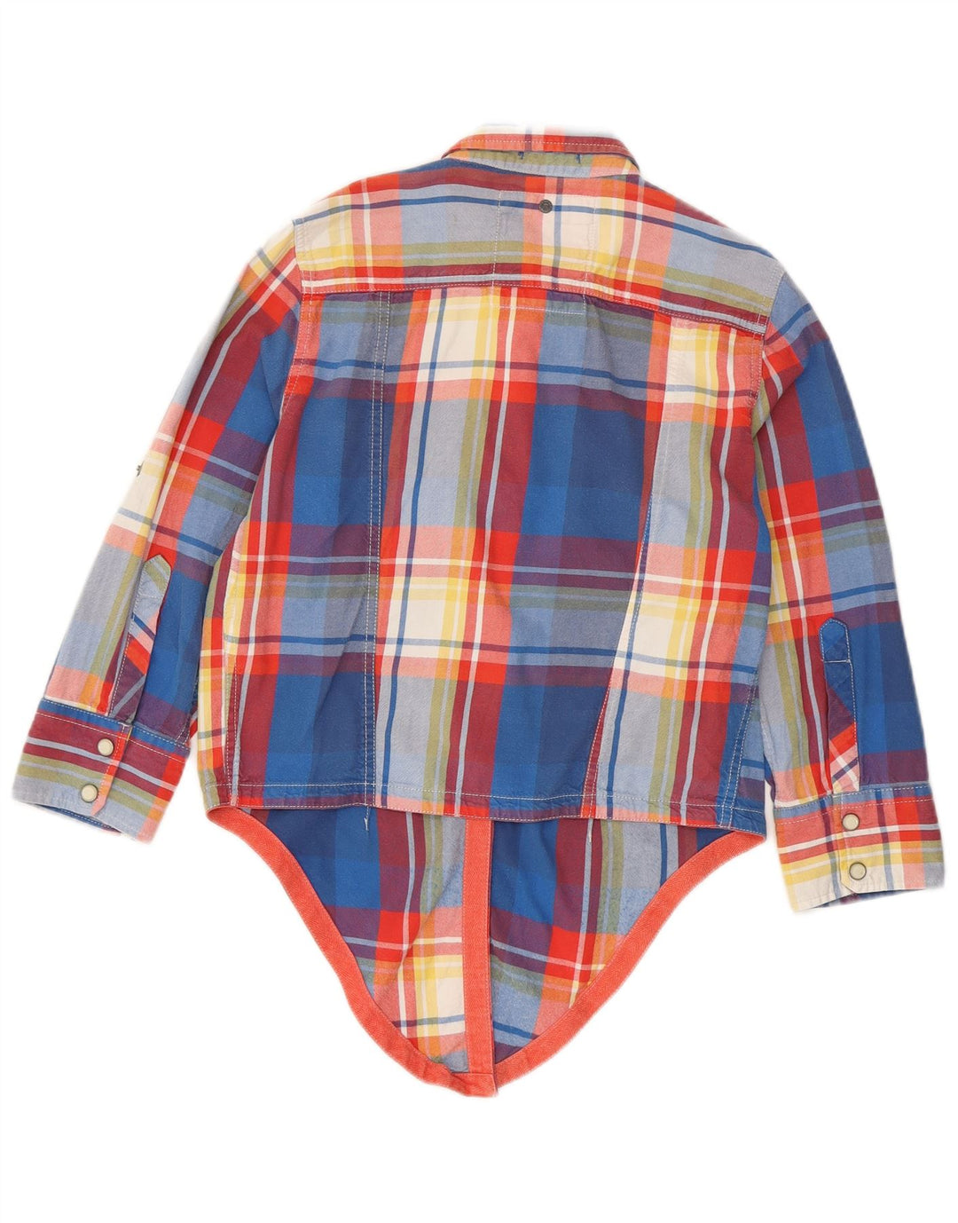 Camicia da donna in flanella pullover Superdry UK 12 Cotone a quadri blu medio