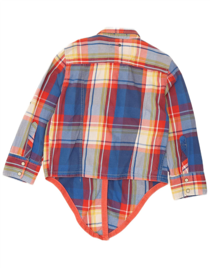 Camicia da donna in flanella pullover Superdry UK 12 Cotone a quadri blu medio