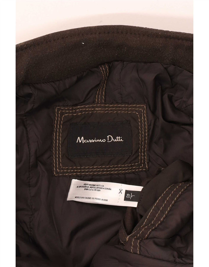 Giacca imbottita da uomo Massimo Dutti grande marrone poliestere