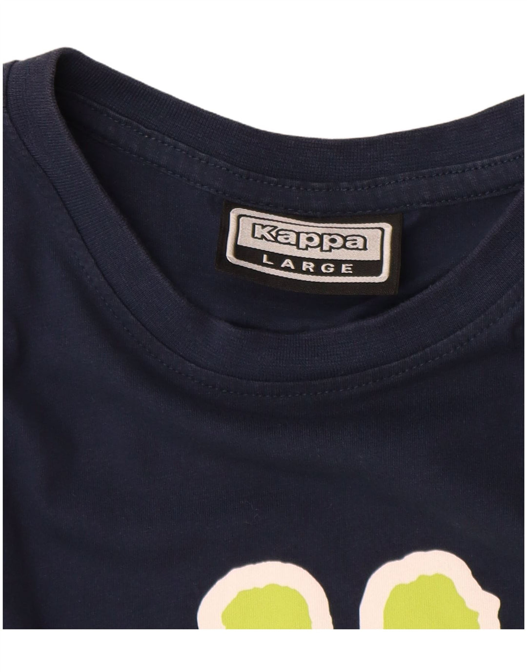 T-shirt grafica da uomo KAPPA Top Large in cotone blu navy