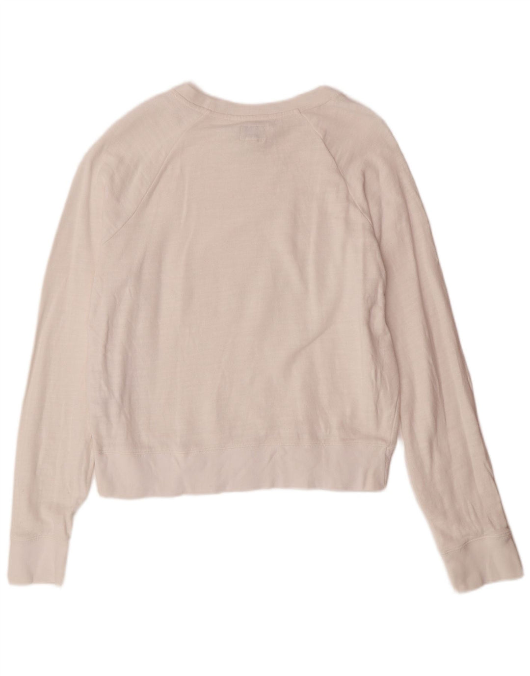 J. CREW Felpa oversize da donna Maglione UK 10 Piccolo cotone bianco