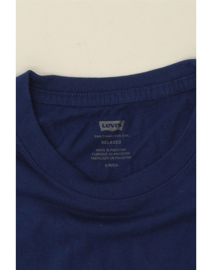 LEVI'S Mens Relaxed Relaxed Fit Graphic T-Shirt Top Small Navy Blue