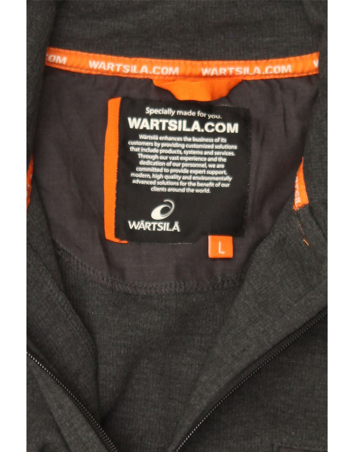 VINTAGE Mens Tracksuit Top Jacket Large Grey Colourblock Cotton Vintage Vintage and Second-Hand Vintage from Messina Hembry 