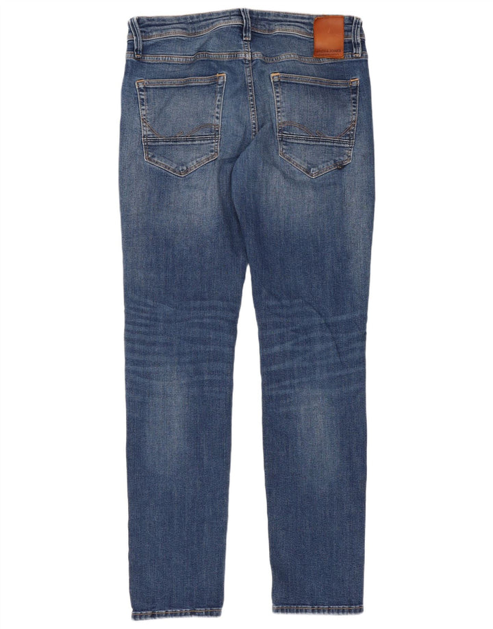 Jack & Jones Uomo GLENN Slim Jeans W32 L32 Cotone Blu