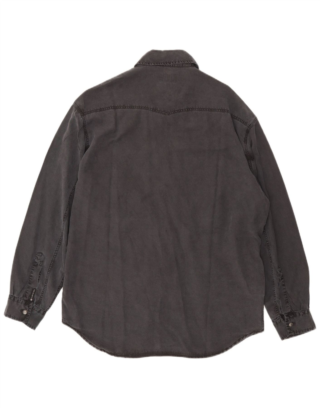 Camicia Trussardi Jeans Uomo Denim Tencel Grigio Medio