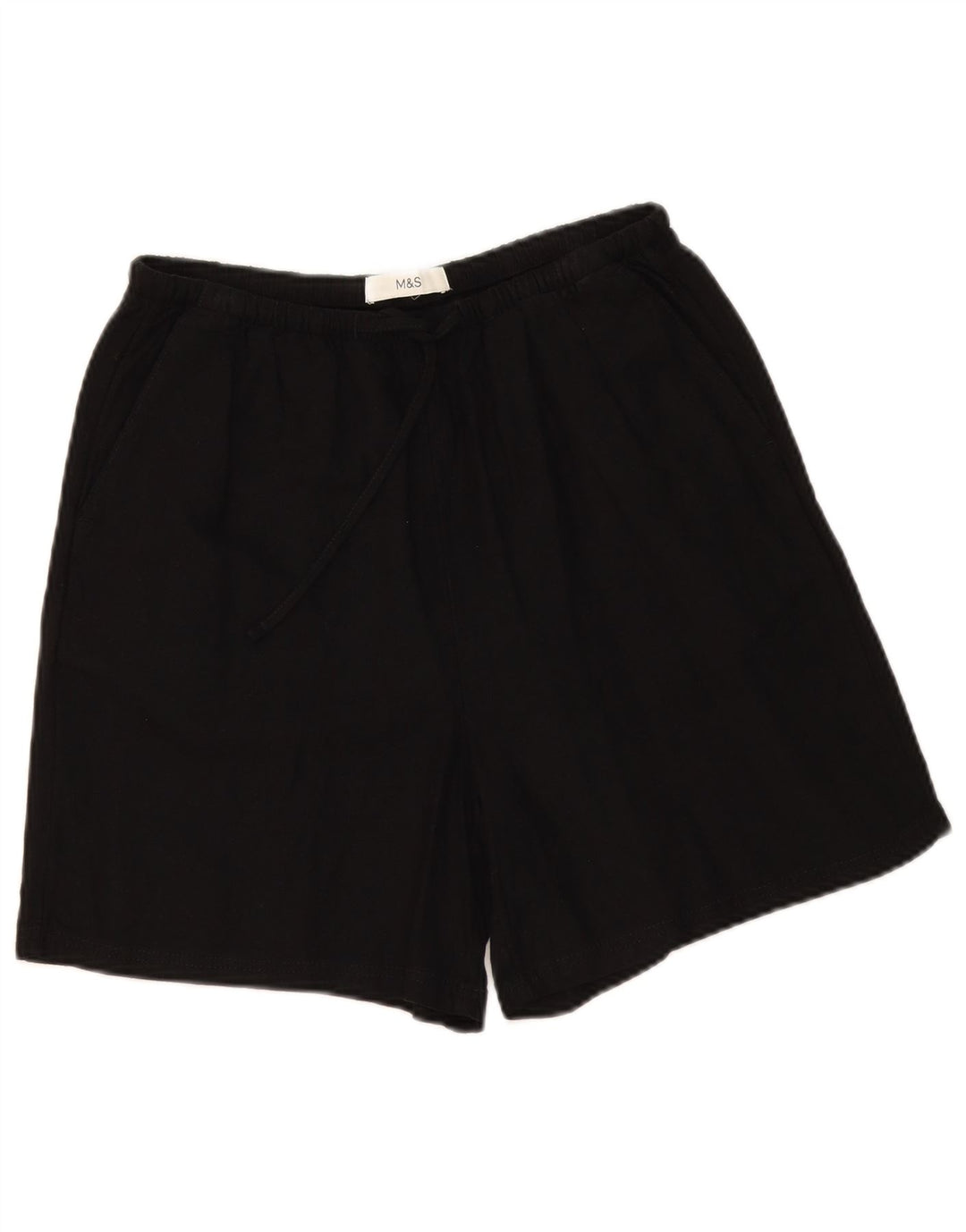 Pantaloncini chino da donna Marks & Spencer UK 10 piccoli W30 lino nero