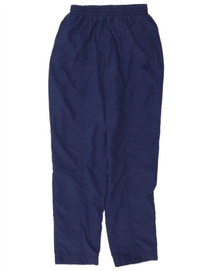 Pantaloni da tuta da donna Reebok UK 12 Medium Blu Navy Poliestere