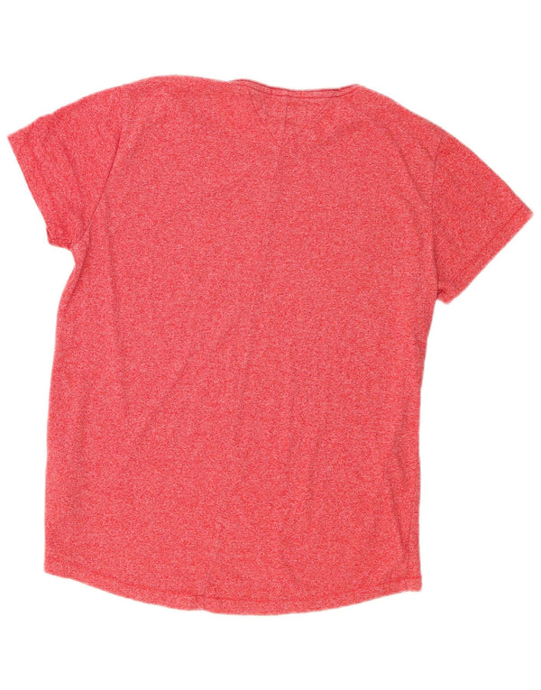 T-shirt da donna Tommy Hilfiger Top UK 14 Poliestere screziato rosa medio