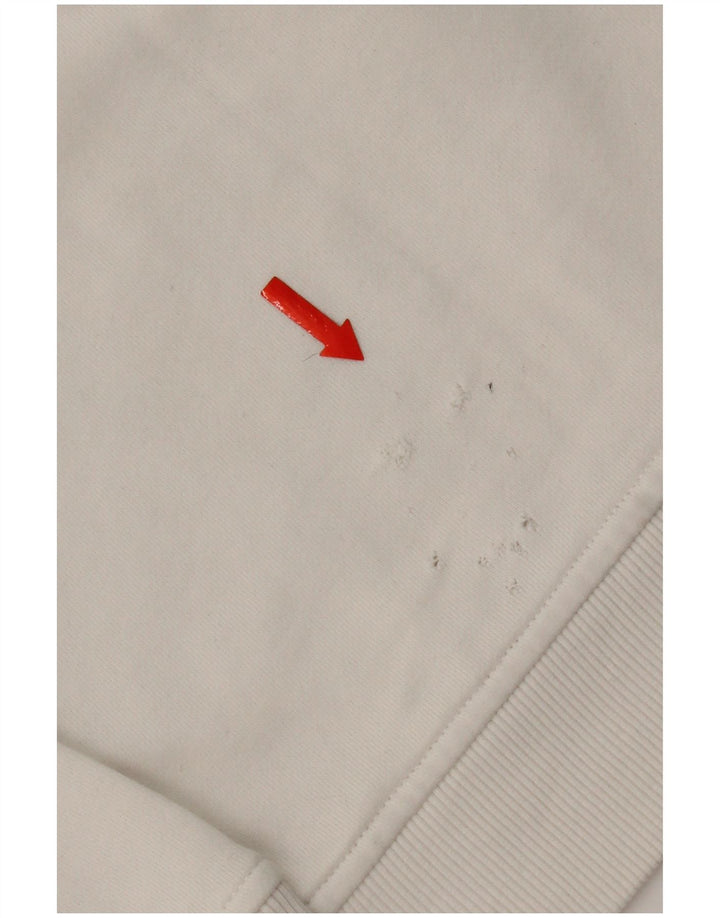 Felpa oversize con grafica da donna Tommy Hilfiger Maglione UK 10 Small Bianco