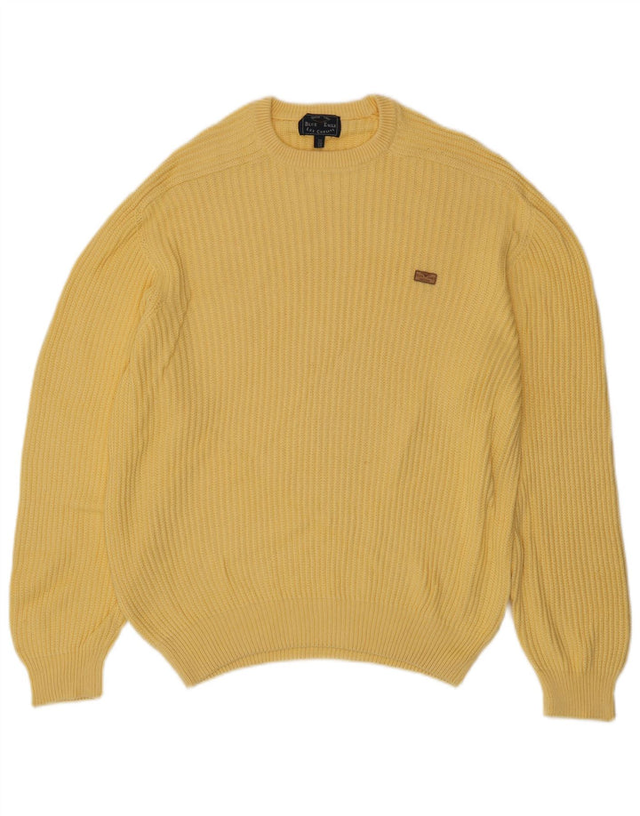 LES COPAINS Maglione girocollo da donna con aquila blu IT 48 XL Giallo