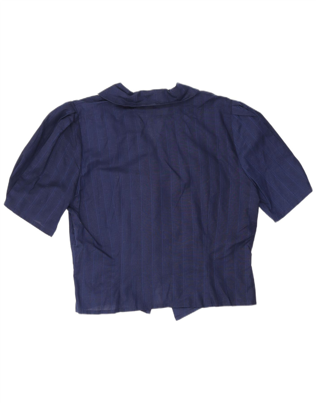 Camicetta camicia vintage da donna IT 44 medio blu navy a righe