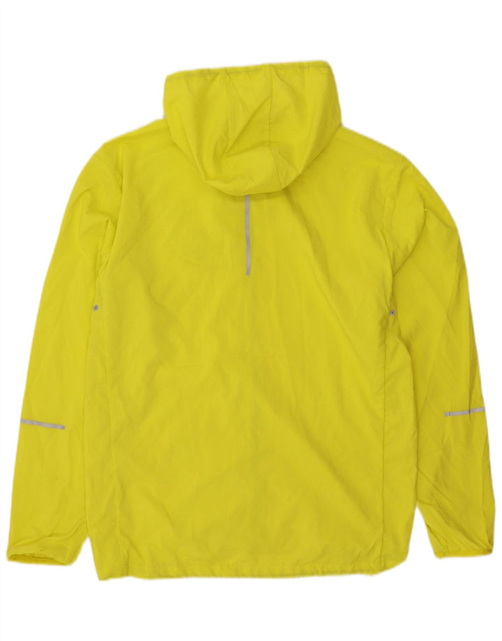 Giacca antipioggia con cappuccio da uomo New Balance UK 38 poliestere giallo medio